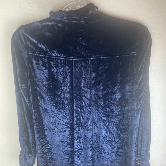 Mauve velvet button front blouse - Picture 5 of 14
